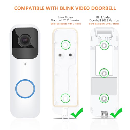 Power Cable with Adapter for Blink Video Doorbell (Replace Battery), Doorbell Transformer with 16.4ft/5m Weatherproof Cable, Charging Your Blink Video Doorbell -White…
