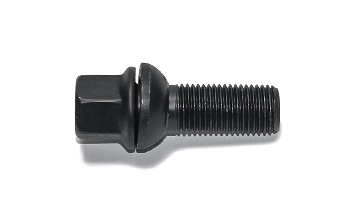 H&R Spherical Wheel Bolt with Mobile Cone R13 M14 x 1.50 Length 42 mm Black (e.g., Compatible with Audi S5)