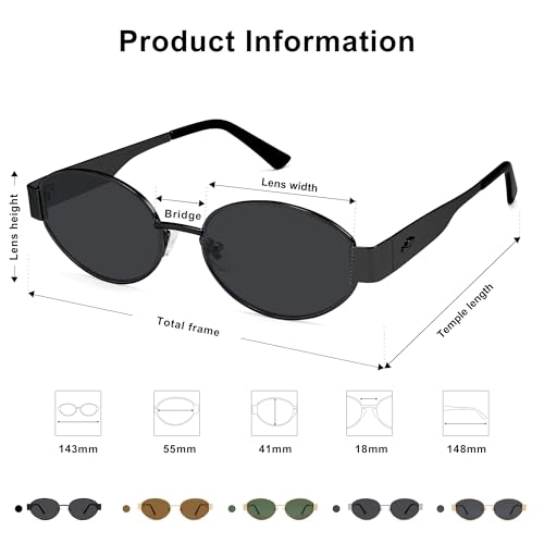 Image of SOJOS Retro Oval Sunglasses for Women Trendy Classic Shades UV400 Protection SJ1256