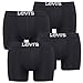 Price comparison product image Levi's 4-Pack Men's Solid Basic Boxer Brief Boxershorts Underwear Pants, konfektionsgröße:M, Color:884 - Jet Black