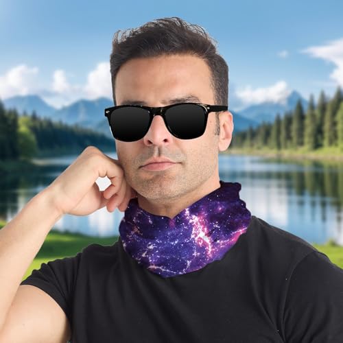 Galaxy Pattern Cooling Neck Gaiter Face Mask Lightweight Multifunctional Bandana for Cycling Hiking Outdoor Activities4