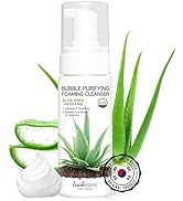 Aloe Vera Face Wash (150 ml/5.07 oz), Foaming Facial Cleanser for Acne, Korean Foam Cleanser Face...