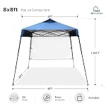 MFSTUDIO Pop Up Canopy Tent, 8x8ft Footprint and 6x6 ft at top - Image 2