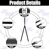 Adiwo Anti Zug Hundegeschirr, Keine Verwicklung Reflektierend Doppelleine, für große mittlere Hunde Anti-Zieh Geschirr Hundeleine, Schwarz