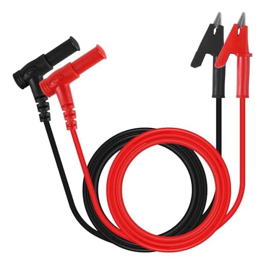 Multimeter Alligator Clips to Banana Plug Test Leads 4mm Right Angle Silicone Wire for Electrical Testing Leads 1000V