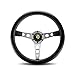 MOMO PRO35BK0S Prototipo Silver 350 mm Leather Steering Wheel