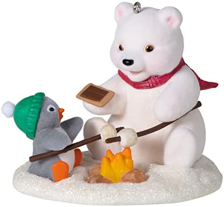 Hallmark Keepsake Plastic Christmas Ornament 2022, Snowball and Tuxedo S'More Fun