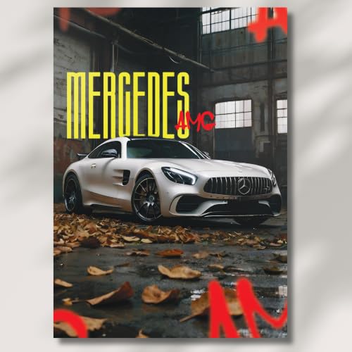 Image of Live Mad Live Crazy Mercedes-AMG GT Portrait Single Wall Paper Poster, A3 Size, 16.5L X 11.7W Inches Unframed Art Prints - Home, Bedroom, Living Room & Decor - Aesthetic, Matt Finish, Frame Not Included