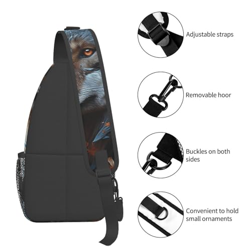 Morrales de hombro para senderismo negro unisex miniatura 5