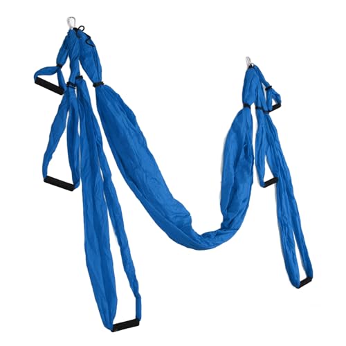 Versatile Yoga Swing Hammock, Anti Aerial Sling Indoor Outdoor Fitness, Strengthen Core Muscles Adjustable Length Design (Dark Blue)