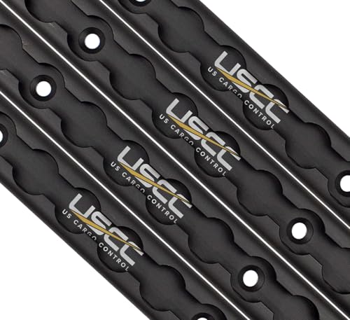 US Cargo Control Black L Track 12 Inch (4-Pack) Black Anodized Aluminum L-Track Trailer Tie Down Rail for Enclosed Trailers Utility Trailers or Truck Beds - Secure Motorcycles ATVs Bikes
