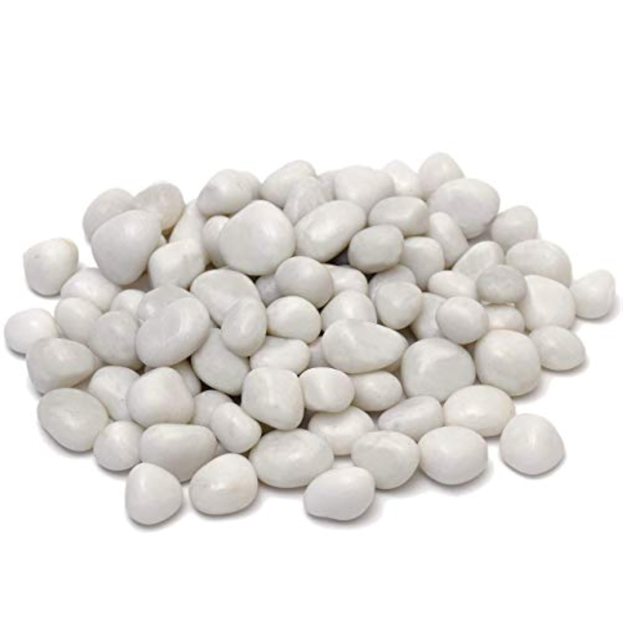 Natural White Polished Rodi Pebbles for Terrarium Decoration
