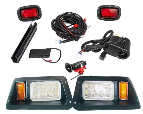 Golf Cart light Compatible Yamaha G19 G22 Complete ultimate LED Light Kit with Turn Signals Hazard Flasher Horn and Brake Fits Yamaha G14 / G16 / G19 / G22 Golf Cart