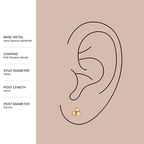 | Hypoallergenic Earrings | Astrid Studs | Silver | Titanium Stud Earrings for Women | Silver Earrings Studs, Sensitive Ears, Trendy Womens Earring Set4