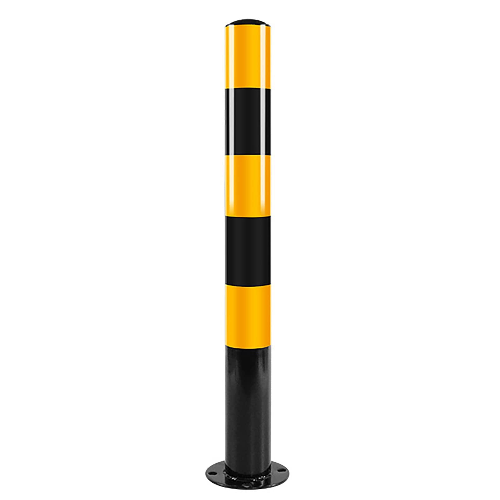 GHHVFEC Steel Safety Posts – 4-Pack Metal Bollards for Driveways Ideal Traffic Safety Bers for High-Traffic Areas and Weather-Resistant Security Poles