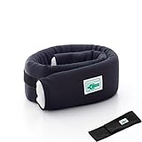 首枕 ネックピロー デスクワーク 新幹線 飛行機 旅行 トラベルピロー 首のサポート 【山田朱織枕研究所】 (ブラック＋替えカバーブラック付き)