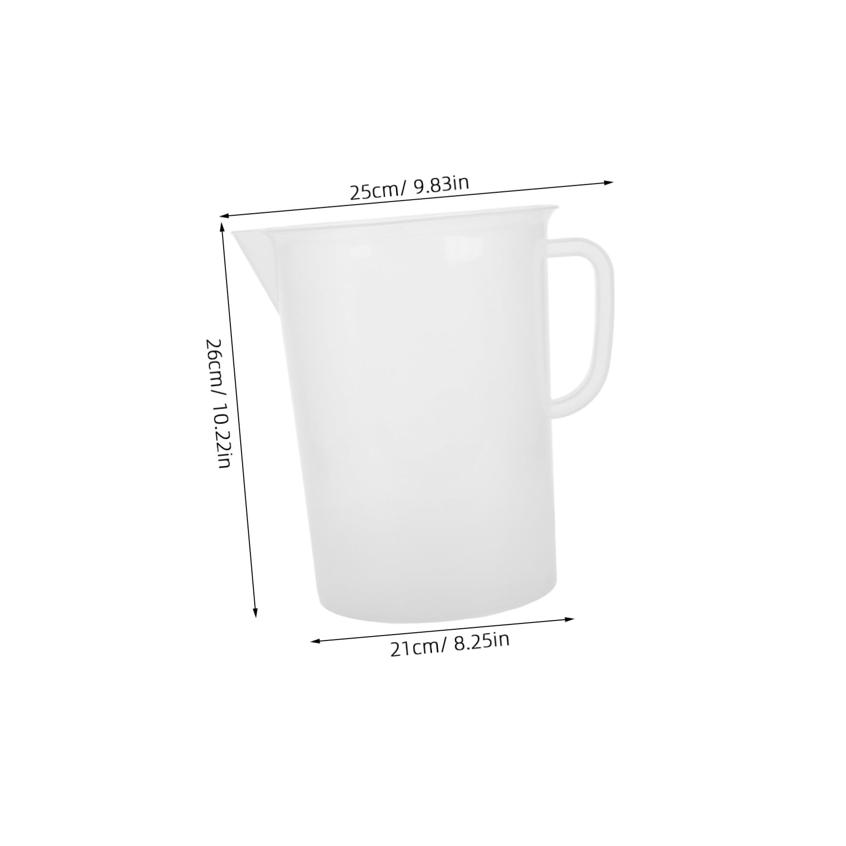 Vaso Medidor Grande De Plástico 5000 Ml Con Asas Para Aceite Motor Graduado Para Taller Mecánico Uso Automotriz Herramienta Precisa De Medición