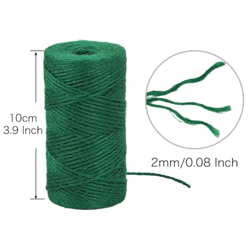 Image of Vivifying Garden Twine String, 328 Feet x 3 Rolls 2mm Red Green White Jute Twine for Gift Wrapping, Gardening, DIY Crafts, Packing