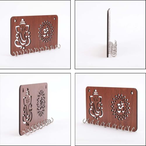 Image of Sehaz Artworks Ganesha Key Holder for Home Decor Stylish - 24 x 13CM