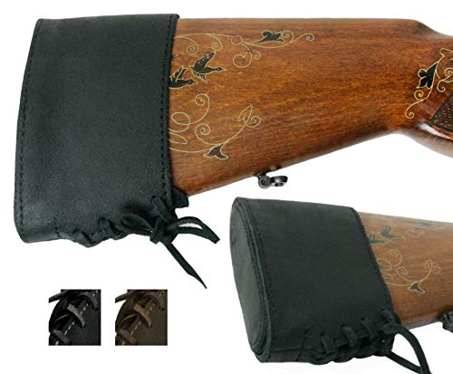 Shooter's Accessory Slip On Recoil Pad Genuine Leather Retro Buttstock Extension for Shotguns
