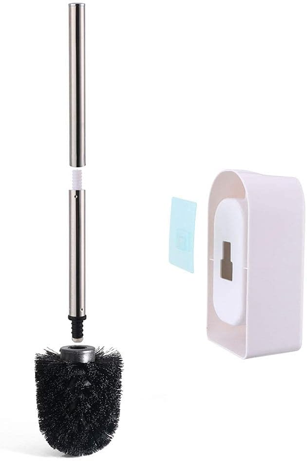 Toilet Brush,Silicone Toilet brushNon-Marking Wall-Mounted Toilet Brush Set Cleaning Brush Toilet Brush Toilet Toilet Brush Toilet Brush Holder/D