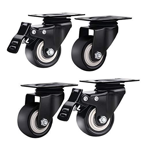Roulettes industrielles robustes 140kg charge lourde avec double roulement et frein