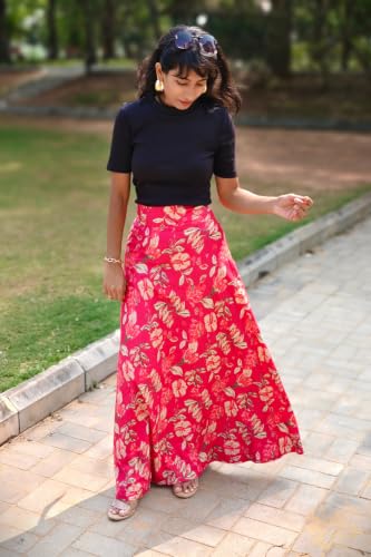 Image of Women's Printed Maxi Wraparound Skirt