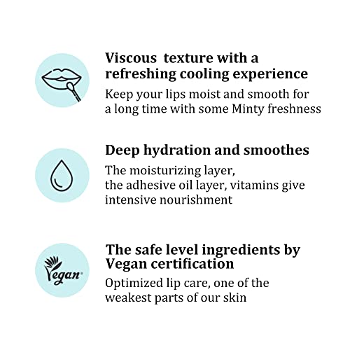 Selfbeauty Lip Mask - Cool Mint Rosemary, Vegan Lip Balm, Daily Lip Moisturizer, Overnight Hydrating Lip Treatment With Cool Mint, Lip Scrub Exfoliator Intensive Lip Repair, 0.51Fl.oz #TOP3