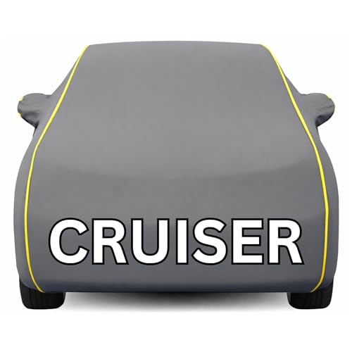 Image of Kayme Premium Grey Cruiser Car Cover Waterproof for (All Models & Variants - Petrol, Diesel, CNG & EV) |Speacially Custom Fit with Mirror Pockets |All-Weather Protection - Outdoor Car Body Cover