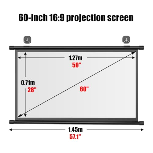 Pantalla de Proyector Portátil 60" (16:9) miniatura 3