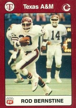 Autograph Warehouse Rod Bernstine Football Card (Texas A&M) 1991 Collegiate Collection No.1