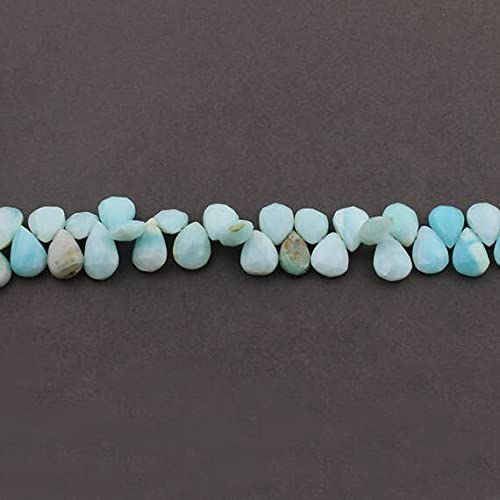 Opale bleue du Pérou perles briolettes poire 13mm 15mm pour fil de pierre création bijoux SB128
