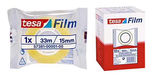 Tesa Tape Transparent 33 x 15, Pack of 30