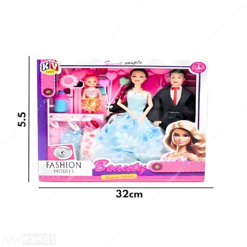 Image of Kids Mandi Fashion Doll Set - Alia Doll Fashion Model | Movable Plastic Doll with Pretty Dress-Up | Role Play & Collectible Toy | Ideal Gift for Girls