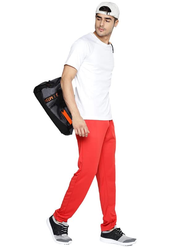 Image of ALCiS Men Red Solid Slim Fit Track Pants