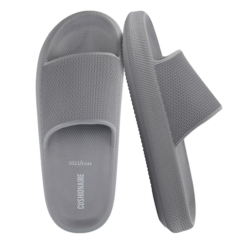 CUSHIONAIRE Feather EVA Mens Sandals – Slip On Recovery Slides, Lightweight Water Shoes for Men