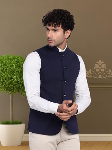 Image of ROCKSY Nehru Jacket, Bandi Modi Koti for Men, Cotton Waistcoat for All Occasion: Wedding, Diwali, Wedding, Ethnic, Office Party, Formal and casual Look