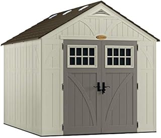 Suncast 8' x 10' Heavy-Duty Resin Tremont Storage Shed, Sand
