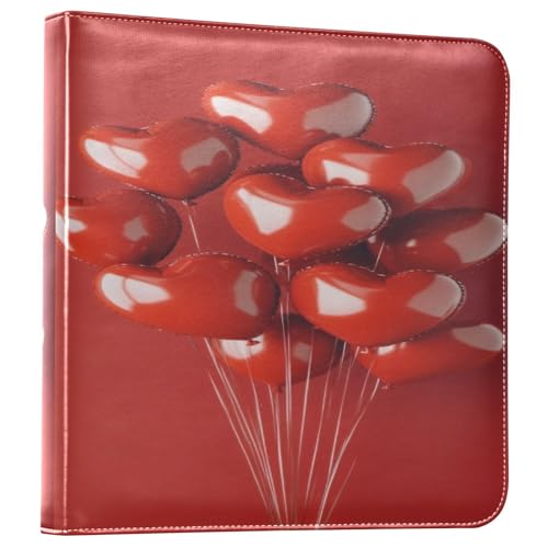 Álbum de Fotos Adhesivo DIY Scrapbook Álbum de San Valentín con Globos de Amor 3 Anillas 40 Páginas 8x10 para Memorias miniatura 1