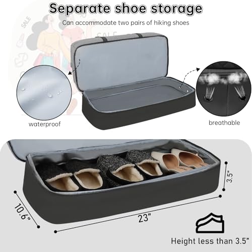 Weekender Bag for Women, 5 Pcs Set Carry on Overnight Bag, 23" Travel Duffel Bag with Waterproof Shoe Compartment4