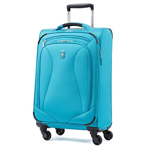 Atlantic Luggage Ultra Lite Softside Expandable Spinner, Turquoise Blue, Carry-On 21-Inch #TOP27