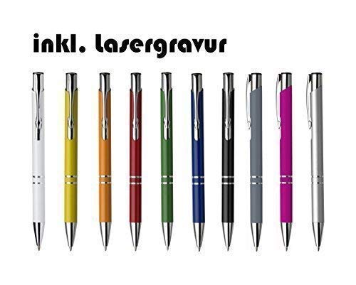 Stylo en aluminium gravé par lot de 250 pièces blanches avec bloc de notes repositionnables