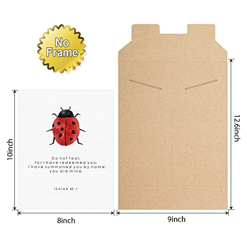 Bible Verses Wall Decor - Do Not Fear Isaiah 43:1 Wall Art Sign, Ladybug Scripture Quote Canvas Poster Print, Religious Home Office Church Decor For Baptism Christian Jesus Gift(8*10Inch Unframed) #TOP1