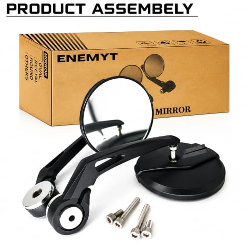 Image of Aluminium Universal Handle Bar End Mirror For Hunter 350 /Meteor 350 /Classic 350 /Super Meteor 650 /Shotgun 650 /GT 650 /Interceptor 650 /Guerrilla 650, Pair (A2)