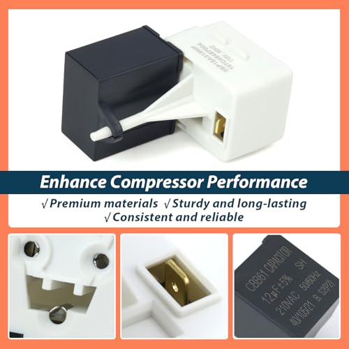 Lisnhlin WR09X10107 Start Relay WR55X24064 CKDX24064X Overload Capacitor Replacement for GE for Hotpoint for Americana Refrigerator Compressor by Lisnhlin - Used condition - Image 5