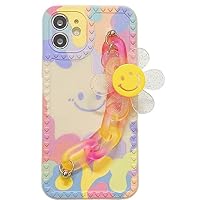 Custodia Morbida Per Cellulare Con Bracciale E Fiori - Panna, Antiurto