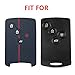 OTMIK Silicone Car Key Cover Case Compatible with Renault Duster Kaptur Clio Captur Logan Megane Soft Key Shell 4 Buttons