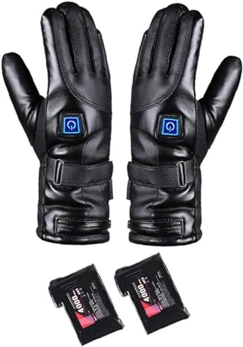 ZHJOPP Gants Chauffants, Gants tactiles, Gants électriques avec 3 réglages de température pour Le Cyclisme, Le Ski, la randonnée, la Chasse et Le Snowboard en Hiver