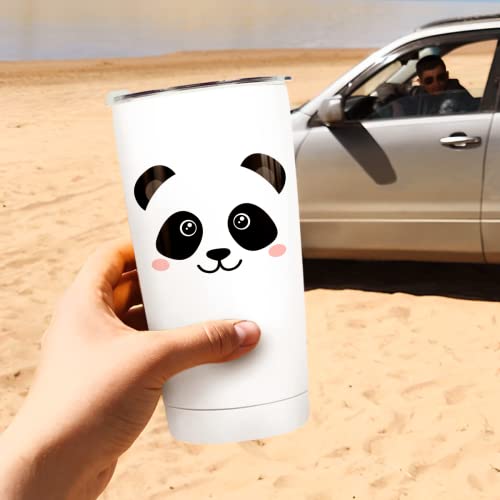 Winorax Panda Tumbler For Pandas Face Tumblers Cup With Lid 20Oz Travel Mugs Funny Gifts For Panda Animal Lovers Kids Women Girls Farmgirl Birthday Christmas Xmas Presents #TOP5