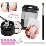 Nail Repair Kit for Split Natural Nail - Broken Nail Repair with Magical Silk Nail Wrap, Quick Building Solid Nail Glue Gel, Nail File - Nail Repair Kit with Shape Clip Nail Art Accessories